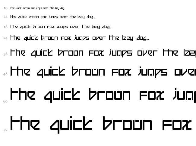 Beijing Redux font waterfall